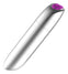 Vibrator clitoris Powerful Bullet cu 20 moduri de vibratii si incarcare USB, 10 cm, argintiu