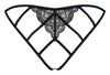 Chiloți Miamor - bikini sexy din dantelă cu decupaje provocatoare, negru
