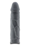 Prelungitor realist din silicon Pretty Love pentru barbati - manson penis cu efect de marire, negru