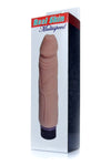 Vibrator realist Real Skin Multispeed 22 cm, intensitate vibratii reglabila, bej ErosVita