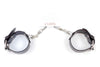Catuse Fetish Handcuffs din piele eco cu prinderi si detalii metalice, negru