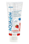Lubrifiant AQUAglide Gel cu aroma capsuni, pe baza de apa, Joydivision, 100 ml