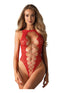 Body Obsessive B120 - lenjerie erotică din dantela fină cu decupaje sexy S/M/L, roșu