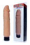 Vibrator realist Real Skin Multispeed 22 cm, intensitate vibratii reglabila, bej ErosVita