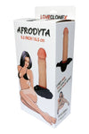 Strap on realist AFRODYTA LOVECLONEX 16.5 cm din silicon cu centura reglabila, bej ErosVita