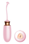 Ou vibrator Jaiko Love Egg functie de incalzire, control vocal, telecomanda wireless si incarcare USB, silicon medicinal, roz