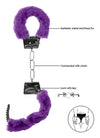 Cătușe Beginner's Furry Handcuffs – joacă pasională cu un strop de bondage, mov