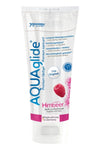 Lubrifiant AQUAglide Gel cu aroma zmeura, pe baza de apa, Joydivision, 100 ml