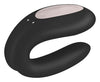 Vibrator pentru cuplu U-shape Satisfyer Double Joy cu 10 moduri de vibratii, 2 motoare si aplicatie smart, incarcare USB, negru ErosVita