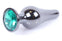 Dop anal Jewellery Dark Silver Butt Plug 9.5 cm, verde