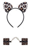 Set catuse si bentiță sexy Tigerlla - accesorii erotice role-play, mărime universală (one size) animal-print