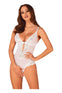 Body Heavenlly – lenjerie seducătoare transparentă cu decupaje și dantelă, alb