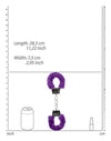Cătușe Beginner's Furry Handcuffs – joacă pasională cu un strop de bondage, mov