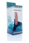 Strap-on Damian cu dildo flexibil, fixare confortabila si aspect realist 16 cm, bej ErosVita