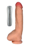Vibrator realistic ZEUS LOVECLONEX 22.5 cm, 7 moduri de vibratii, telecomanda SOLLUXE® Every box holds joy-unbox it!