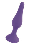 Dop anal din silicon premium Butt Plug Medium 11 cm, mov - 64 - 00089