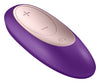 Vibrator pentru cuplu U-shape Satisfyer Double Joy cu 10 moduri de vibratii, 2 motoare si aplicatie smart, incarcare USB, mov ErosVita