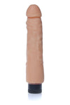 Vibrator realistic Real Skin Multispeed 20 cm,intensitate vibratii reglabila, crem