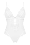 Body Heavenlly – lenjerie seducătoare transparentă cu decupaje și dantelă, alb
