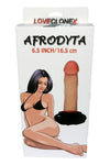 Strap on realist AFRODYTA LOVECLONEX 16.5 cm din silicon cu centura reglabila, bej ErosVita