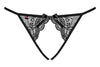 Chiloți Miamor - bikini sexy din dantelă cu decupaje provocatoare, negru