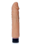 Vibrator realist Real Skin Multispeed 22 cm, intensitate vibratii reglabila, bej ErosVita
