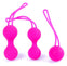 Set 3 bile vaginale KULKI pentru exercitii Kegel, silicon premium, roz