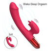 Vibrator Rabbit G-spot cu 10 moduri de vibratii, functie de incalzire si incarcare USB, flexibil, silentios, silicon premium, rosu SOLLUXE® Every box holds joy-unbox it!