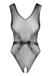 Body Obsessive B115 - lenjerie erotică din plasă fină cu decupaje și model sexy S/M/L, negru Erosvita