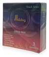 Prezervative subțiri DIBLONG Ultra Hot, cu efect de încălzire, lubrifiate, din latex, 52 ± 2 mm, 3 buc