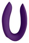 Vibrator pentru cuplu U-shape Satisfyer Double Joy cu 10 moduri de vibratii, 2 motoare si aplicatie smart, incarcare USB, mov ErosVita