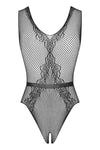 Body Obsessive B115 - lenjerie erotică din plasă fină cu decupaje și model sexy S/M/L, negru Erosvita