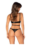 Body Armares – lenjerie erotică din vinil cu decupaje sexy si detalii metalice, negru