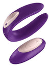 Vibrator pentru cuplu U-shape Satisfyer Double Joy cu 10 moduri de vibratii, 2 motoare si aplicatie smart, incarcare USB, mov ErosVita