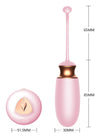 Ou vibrator Jaiko Love Egg functie de incalzire, control vocal, telecomanda wireless si incarcare USB, silicon medicinal, roz