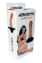 Strap on realist AFRODYTA LOVECLONEX 16.5 cm din silicon cu centura reglabila, bej