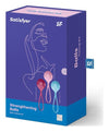 Set 3 bile vaginale Satisfyer pentru exercitii Kegel, silicon premium, dimensiune M (medium), single ErosVita