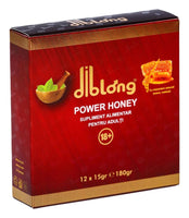 Diblong Miere Power Honey - supliment alimentar pentru adulți cu miere și asocieri de plante care susțin sănătatea sexuală și funcția de reproducere, 12 plicuri x 15 g