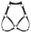 Accesoriu erotic Spicy Harness A740 Obsessive – ham provocator din vinil cu bretele reglabile si insertii metalice One Size (marime universala), negru