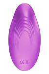 Stimulator clitoris cu 10 moduri de vibratii, ultrasubtire si portabil, telecomanda wirelss, incarcare USB, mov ErosVita