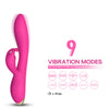 Vibrator Rabbit BONNIE cu 9 moduri de vibratii si incarcare USB, flexibil, silentios, silicon premium, roz SOLLUXE® Every box holds joy-unbox it!