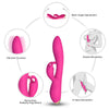 Vibrator Rabbit BONNIE cu 9 moduri de vibratii si incarcare USB, flexibil, silentios, silicon premium, roz SOLLUXE® Every box holds joy-unbox it!