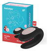 Vibrator pentru cuplu U-shape Satisfyer Double Joy cu 10 moduri de vibratii, 2 motoare si aplicatie smart, incarcare USB, negru ErosVita