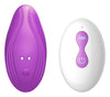 Stimulator clitoris cu 10 moduri de vibratii, ultrasubtire si portabil, telecomanda wirelss, incarcare USB, mov ErosVita