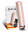 Vibrator clitoris Bullet Rock cu 9 moduri de vibratii si incarcare USB, 9 cm, auriu rose SOLLUXE® Every box holds joy-unbox it!