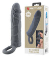 Prelungitor realist din silicon Pretty Love pentru barbati - manson penis cu efect de marire, negru