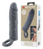 Prelungitor realist din silicon Pretty Love pentru barbati - manson penis cu efect de marire, negru