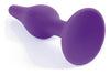 Dop anal din silicon premium Butt Plug Small 10 cm, mov - 64 - 00088