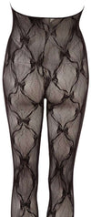 Bodystocking Open Bust – catsuit sexy din plasă cu decupaje provocatoare S-L (one size), negru