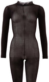 Bodystocking transparent - catsuit provocator din plasă fină și model clasic M/L, negru